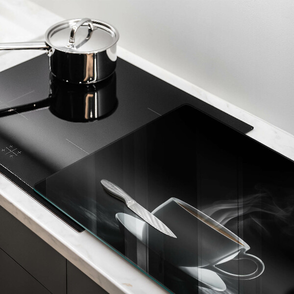 Üveg vágódeszka Forró csésze kávé