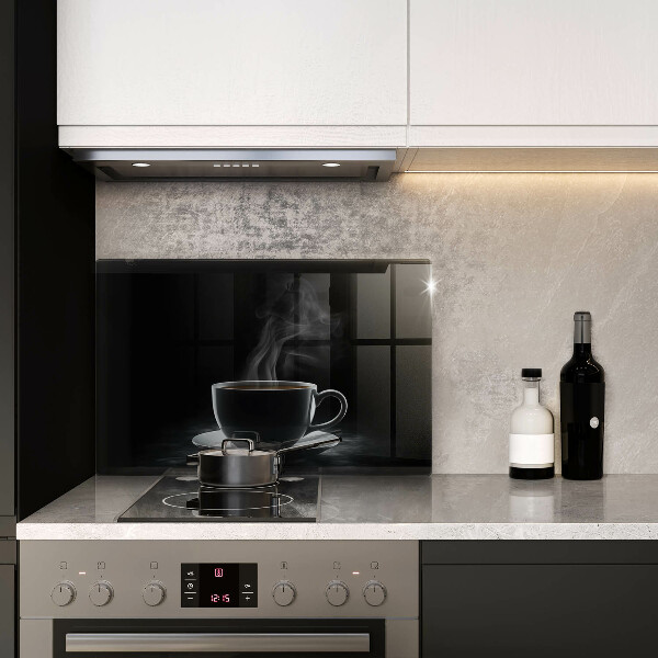 Üveg vágódeszka Forró csésze kávé