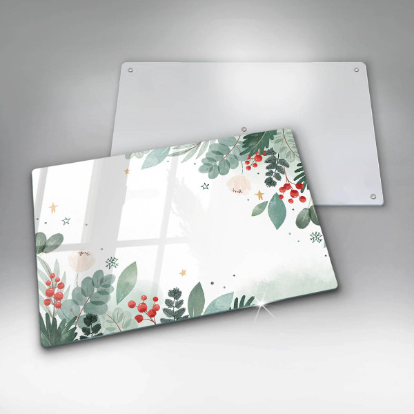 Üveg vágódeszka Akvarell levelek