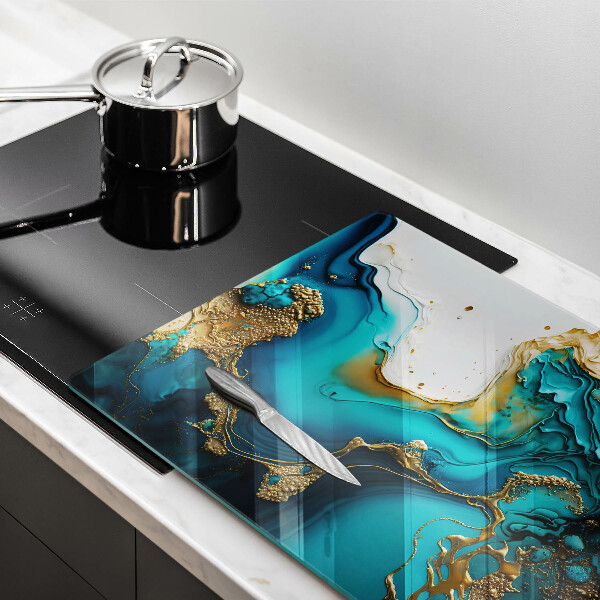 Üveg vágódeszka Türkiz absztrakció