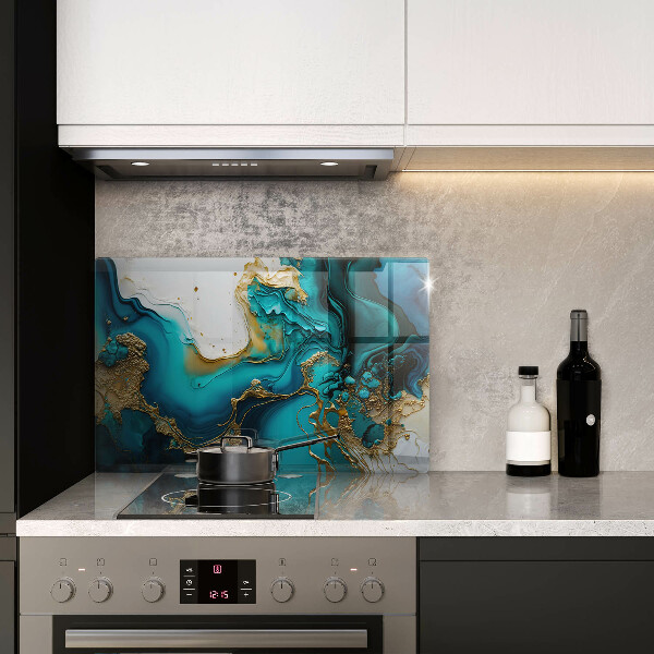 Üveg vágódeszka Türkiz absztrakció