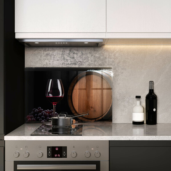 Üveg vágódeszka Hordós borospohár