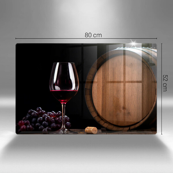 Üveg vágódeszka Hordós borospohár