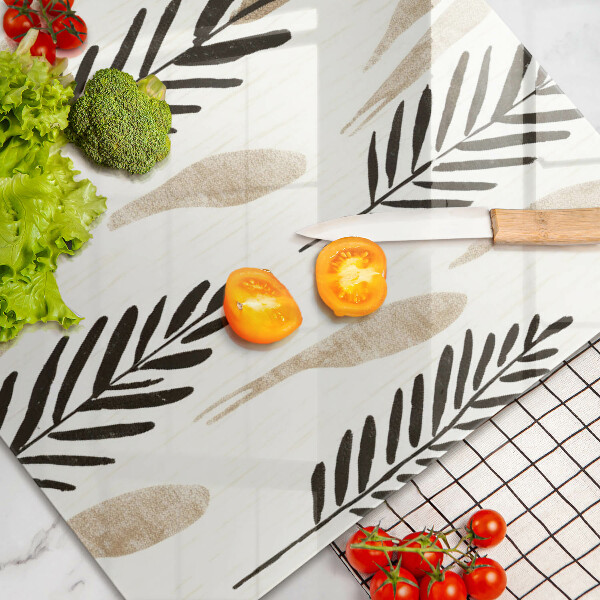 Üveg vágódeszka Boho növények