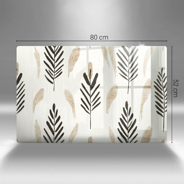 Üveg vágódeszka Boho növények