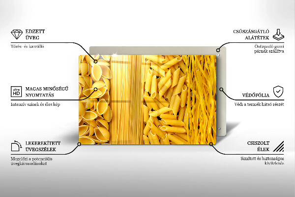 Üveg vágódeszka Tészta