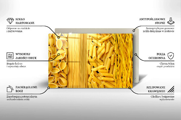 Üveg vágódeszka Tészta