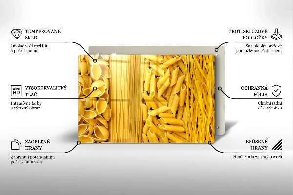 Üveg vágódeszka Tészta