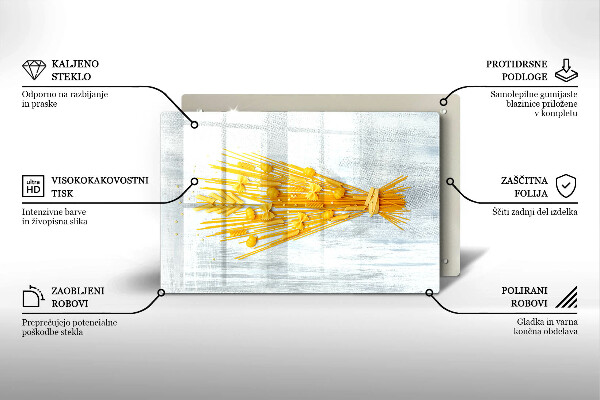Üveg vágódeszka Tészta