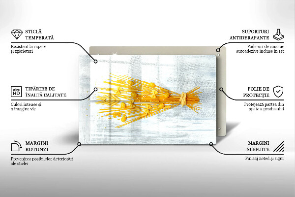 Üveg vágódeszka Tészta