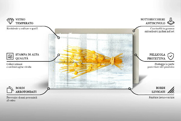 Üveg vágódeszka Tészta