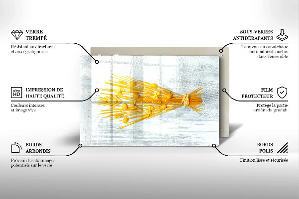 Üveg vágódeszka Tészta