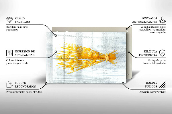 Üveg vágódeszka Tészta