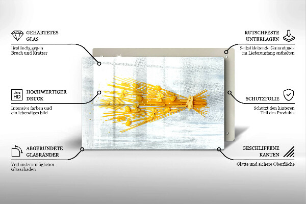 Üveg vágódeszka Tészta