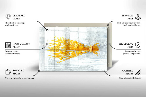 Üveg vágódeszka Tészta