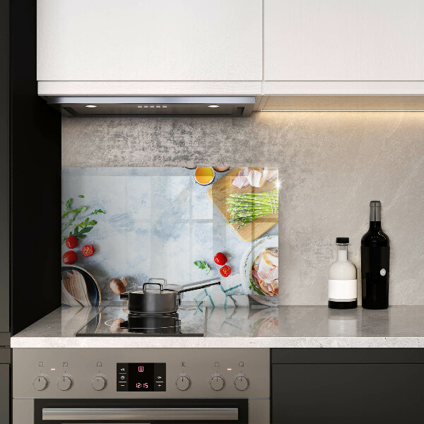 Üveg vágódeszka Hozzávalók a konyhában