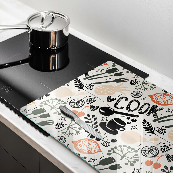 Üveg vágódeszka Rajzfilm konyhai motívum