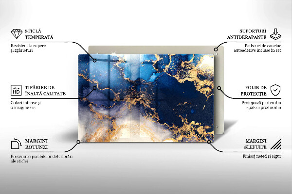 Üveg vágódeszka Márvány absztrakció