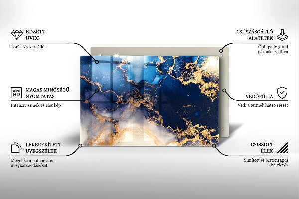 Üveg vágódeszka Márvány absztrakció