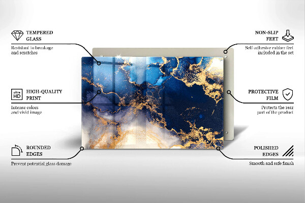 Üveg vágódeszka Márvány absztrakció