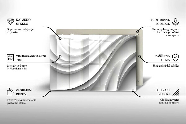 Üveg vágódeszka Geometriai vonalak