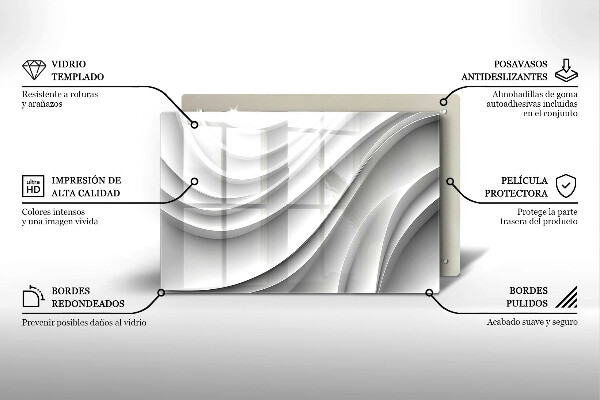 Üveg vágódeszka Geometriai vonalak