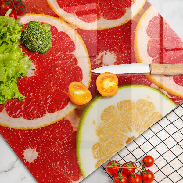 Üveg vágódeszka Grapefruit szeletek