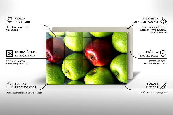 Üveg vágódeszka Lédús alma