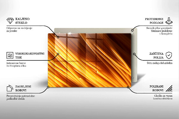 Üveg vágódeszka Spagetti tészta