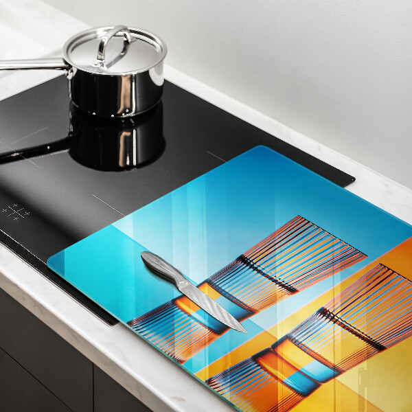 Üveg vágódeszka Két pohár vizet