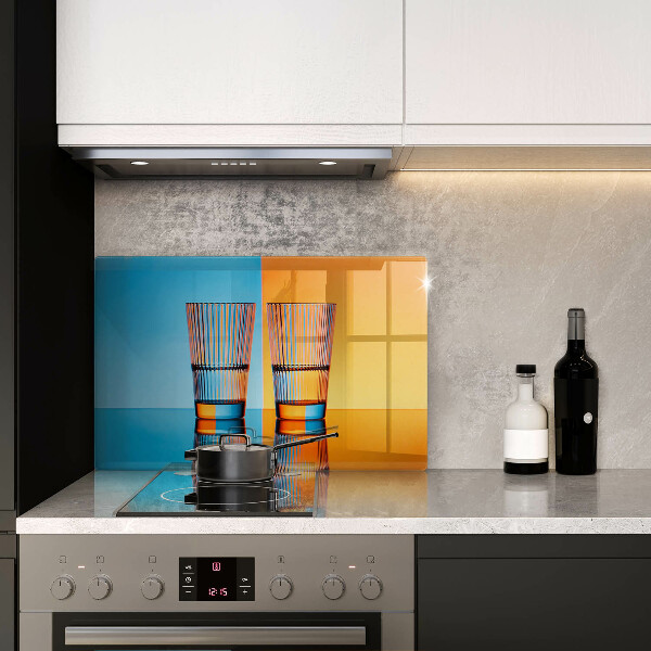 Üveg vágódeszka Két pohár vizet