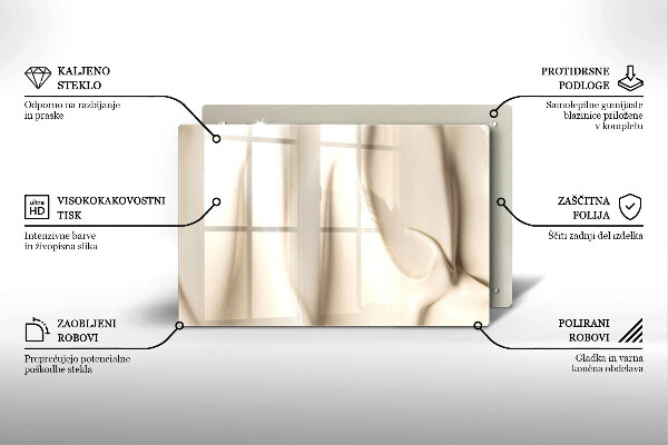 Üveg vágódeszka Krémes fagylalt