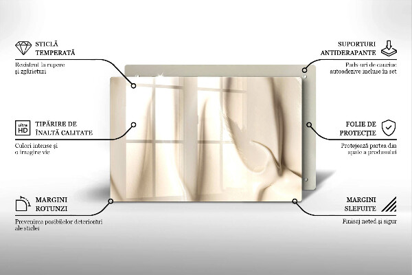 Üveg vágódeszka Krémes fagylalt