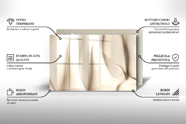 Üveg vágódeszka Krémes fagylalt
