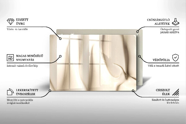 Üveg vágódeszka Krémes fagylalt