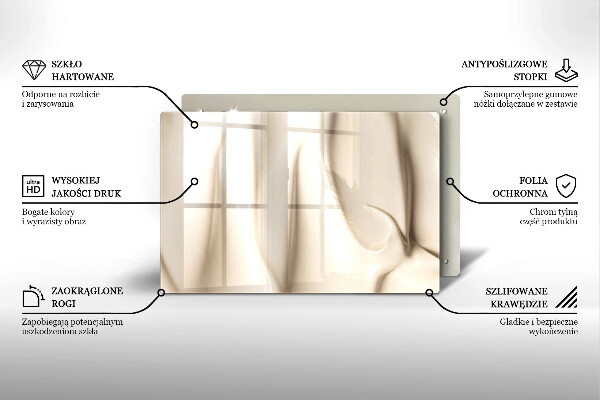 Üveg vágódeszka Krémes fagylalt