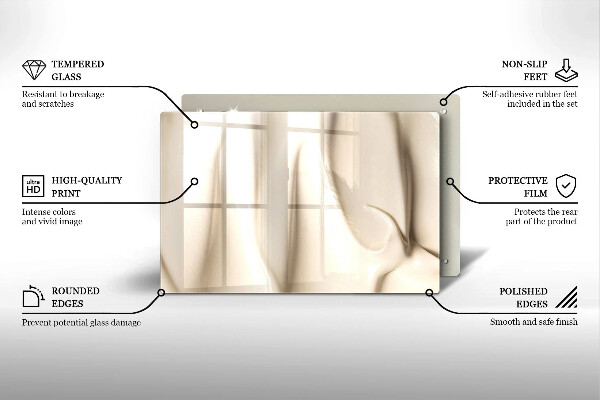 Üveg vágódeszka Krémes fagylalt