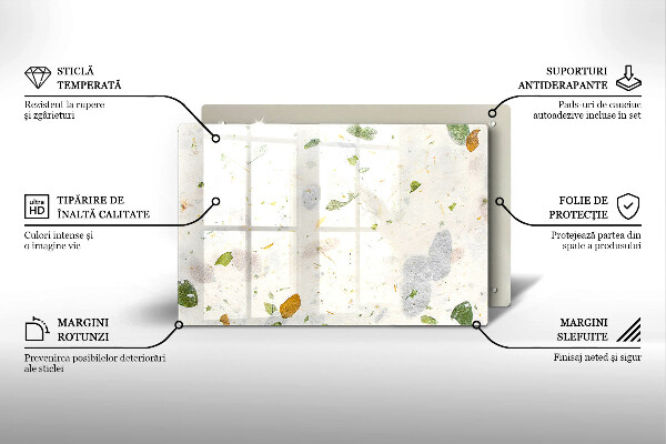 Üveg vágódeszka Lehulló levelek