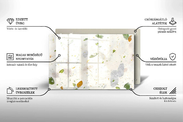 Üveg vágódeszka Lehulló levelek