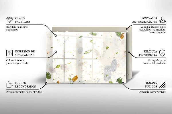 Üveg vágódeszka Lehulló levelek