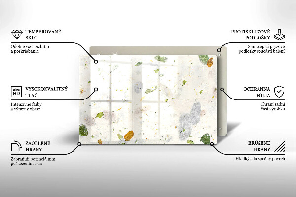 Üveg vágódeszka Lehulló levelek