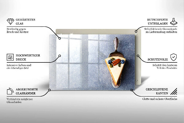 Üveg vágódeszka Szelet torta