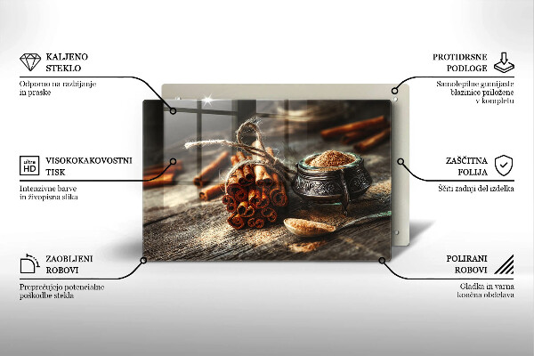 Üveg vágódeszka Vanília hüvely