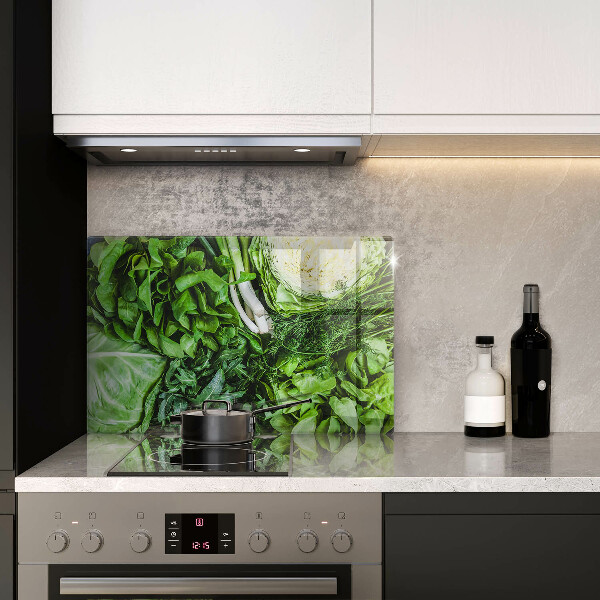 Üveg vágódeszka Zöld zöldségek