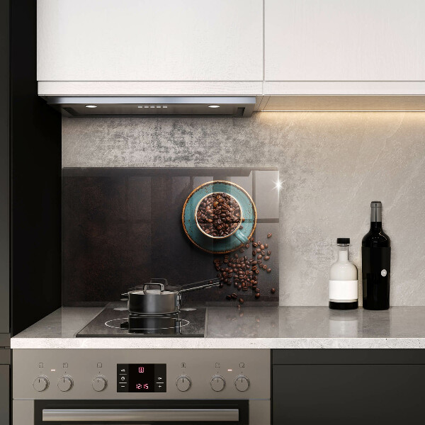 Üveg vágódeszka Egy csésze kávébab