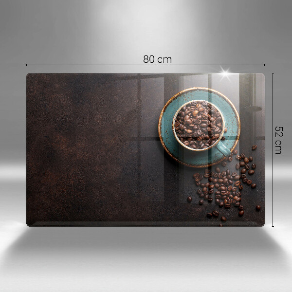 Üveg vágódeszka Egy csésze kávébab