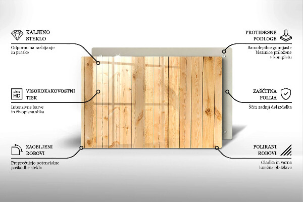 Üveg vágódeszka Finom fa táblák