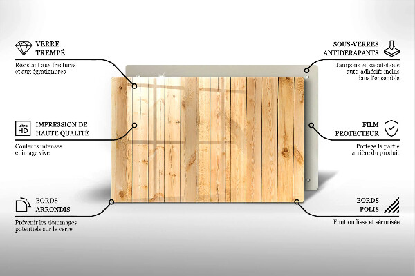 Üveg vágódeszka Finom fa táblák