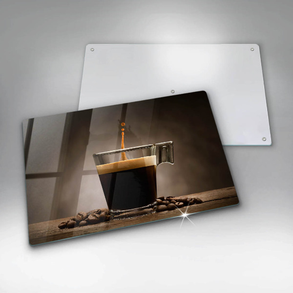 Üveg vágódeszka Üveg és kávébab