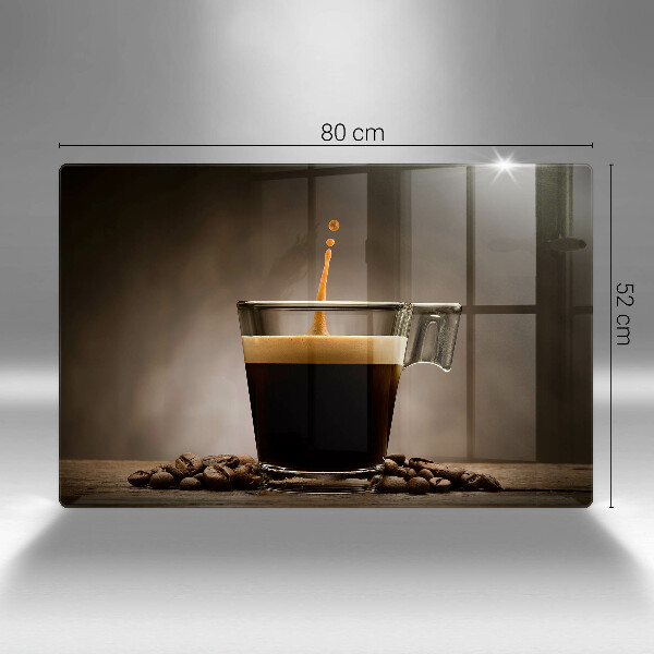 Üveg vágódeszka Üveg és kávébab